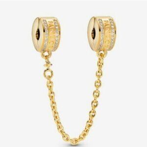NEW Pandora Safety Chain Clip Bracelet Charm
